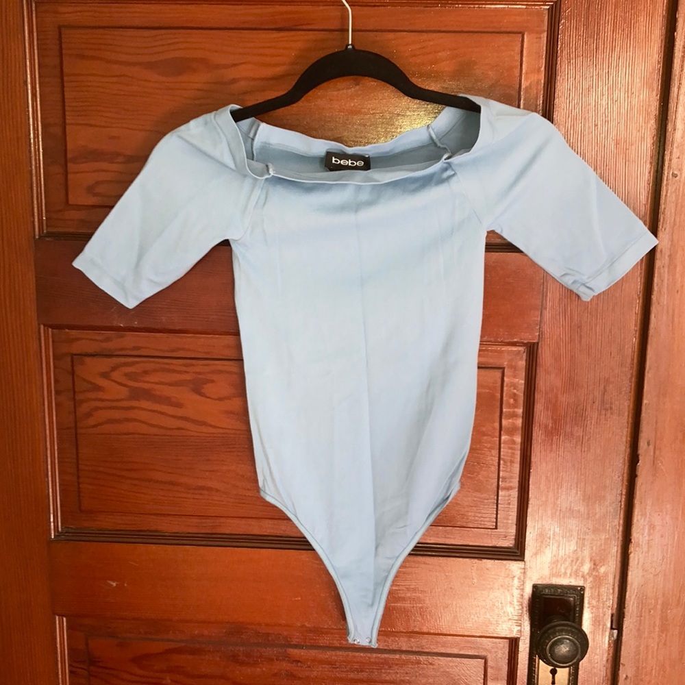 Turquoise off the shoulder bodysuit